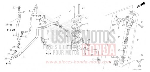 REAR BRAKE MASTER CYLINDER CBF125NAP de 2023